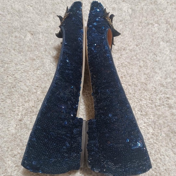 NWOB J Crew Star Embellished Sequin Pointed Toe Flats - Picture 6 of 8